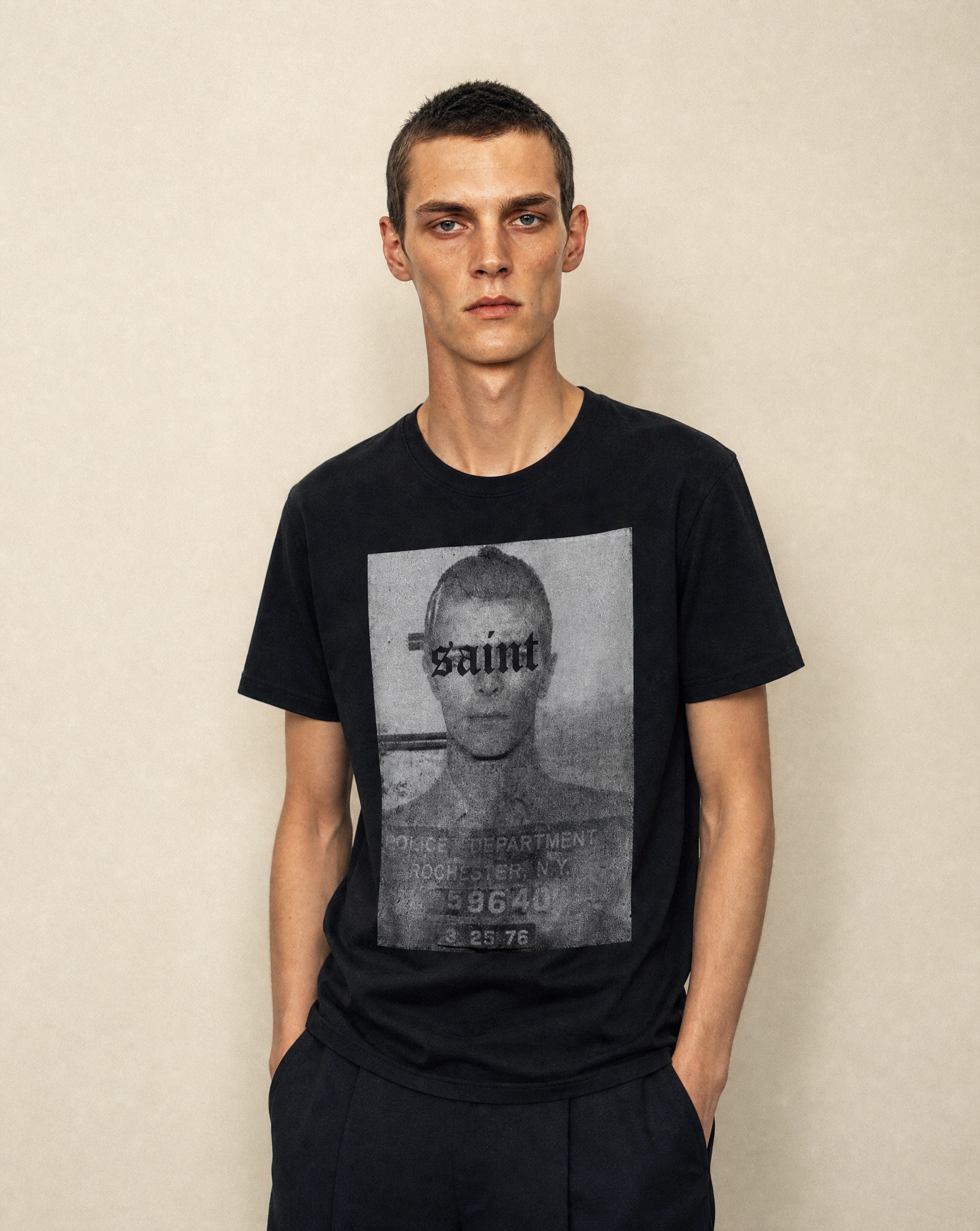 'Saint' T-Shirt in Black - Premium Recycled Cotton