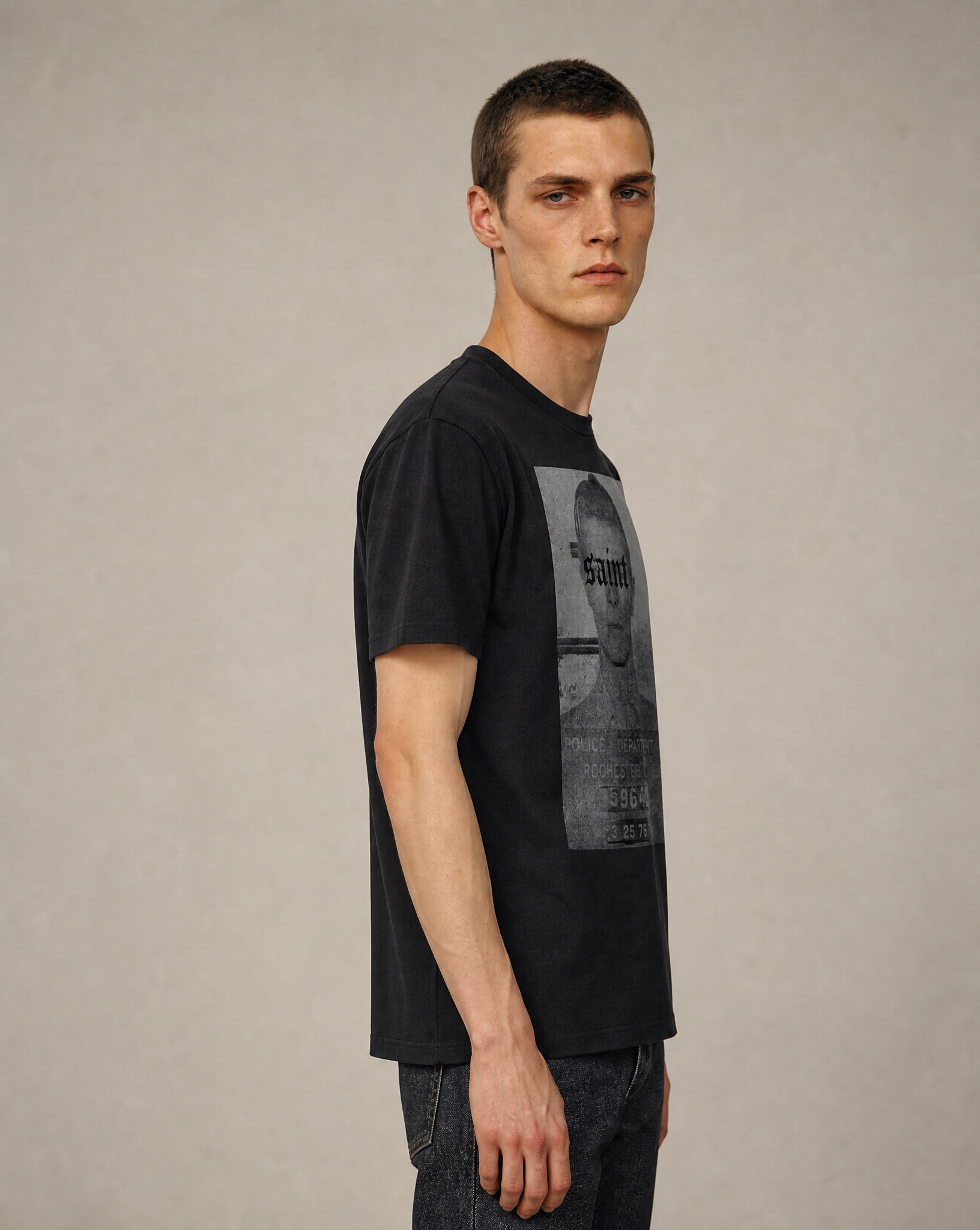 'Saint' T-Shirt in Black - Premium Recycled Cotton