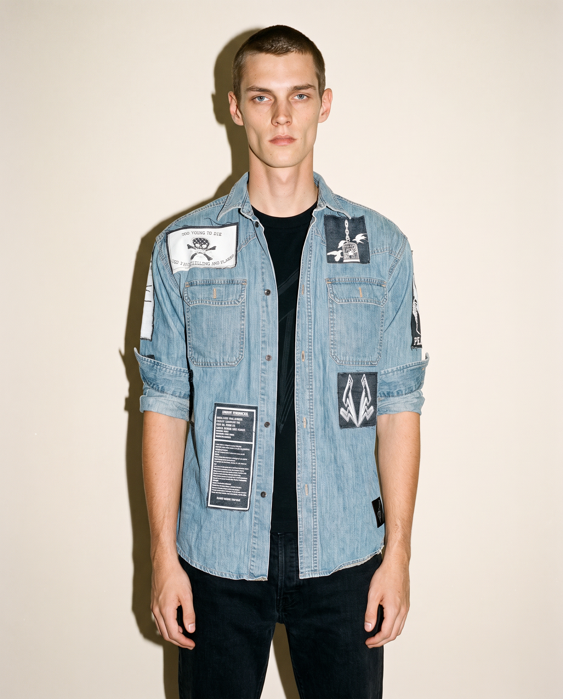 GeneratedwithKive.ai-DenimPatchedShirtinLightBlueMadsMinimalFashionStudiochangetrouserstoblackdenim_1.png