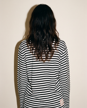 Vintage Naval Long Sleeve T-Shirt in Black Stripe