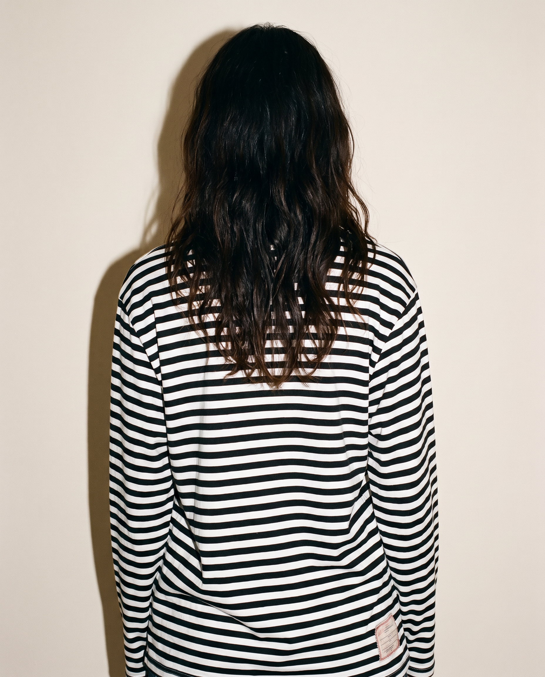 Vintage Naval Long Sleeve T-Shirt in Black Stripe