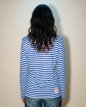 Vintage Naval Long Sleeve T-Shirt in Blue Stripe