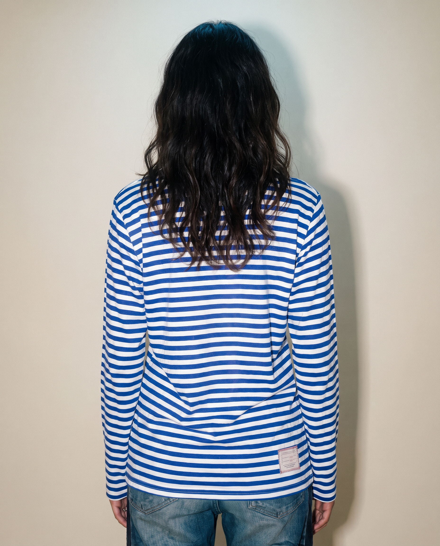 Vintage Naval Long Sleeve T-Shirt in Blue Stripe