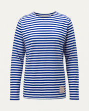 Vintage Naval Long Sleeve T-Shirt in Blue Stripe