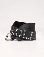 'Roll' Studded Leather Cuff