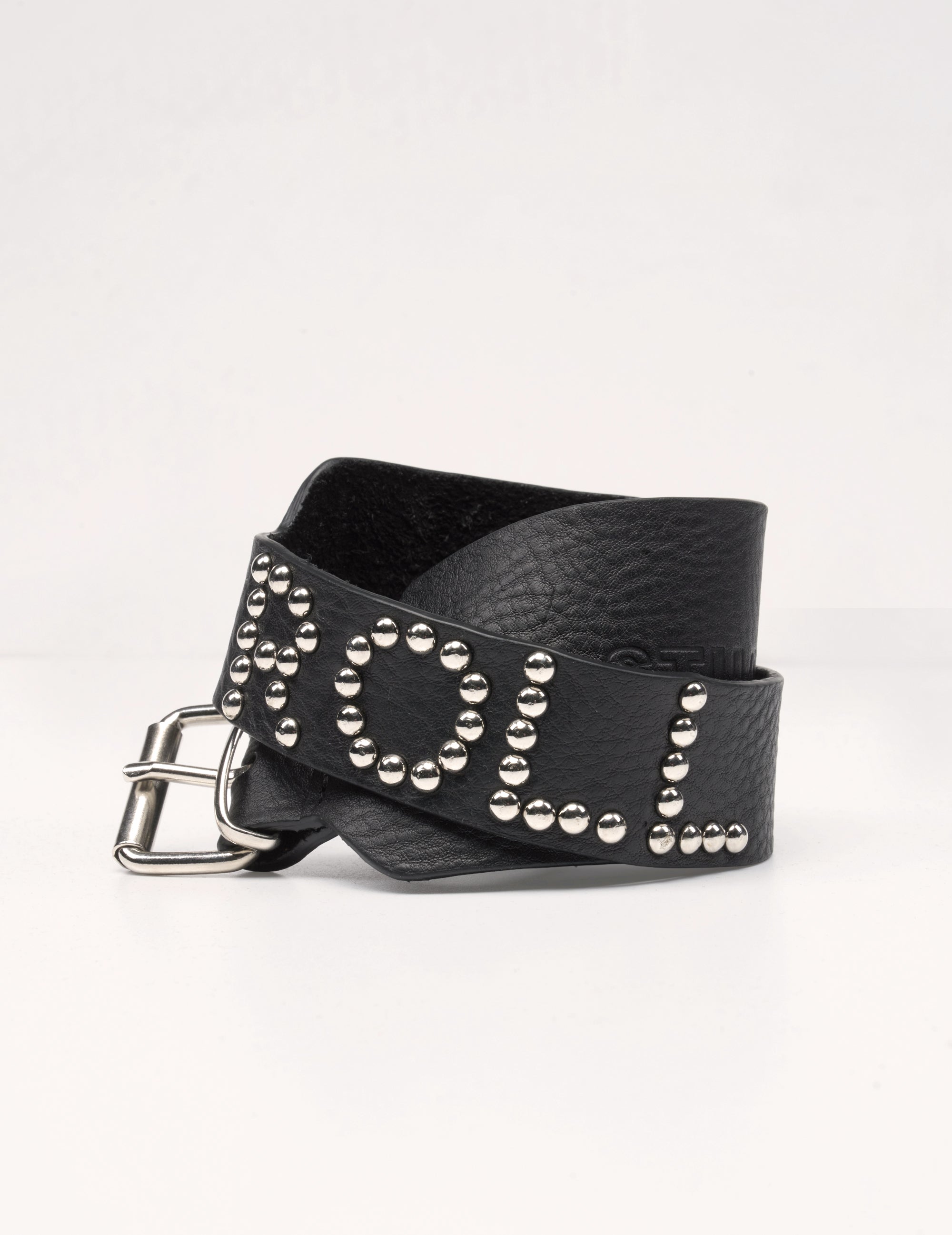 'Roll' Studded Leather Cuff