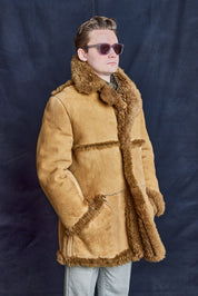 Vintage Caramel Sheepskin Jacket