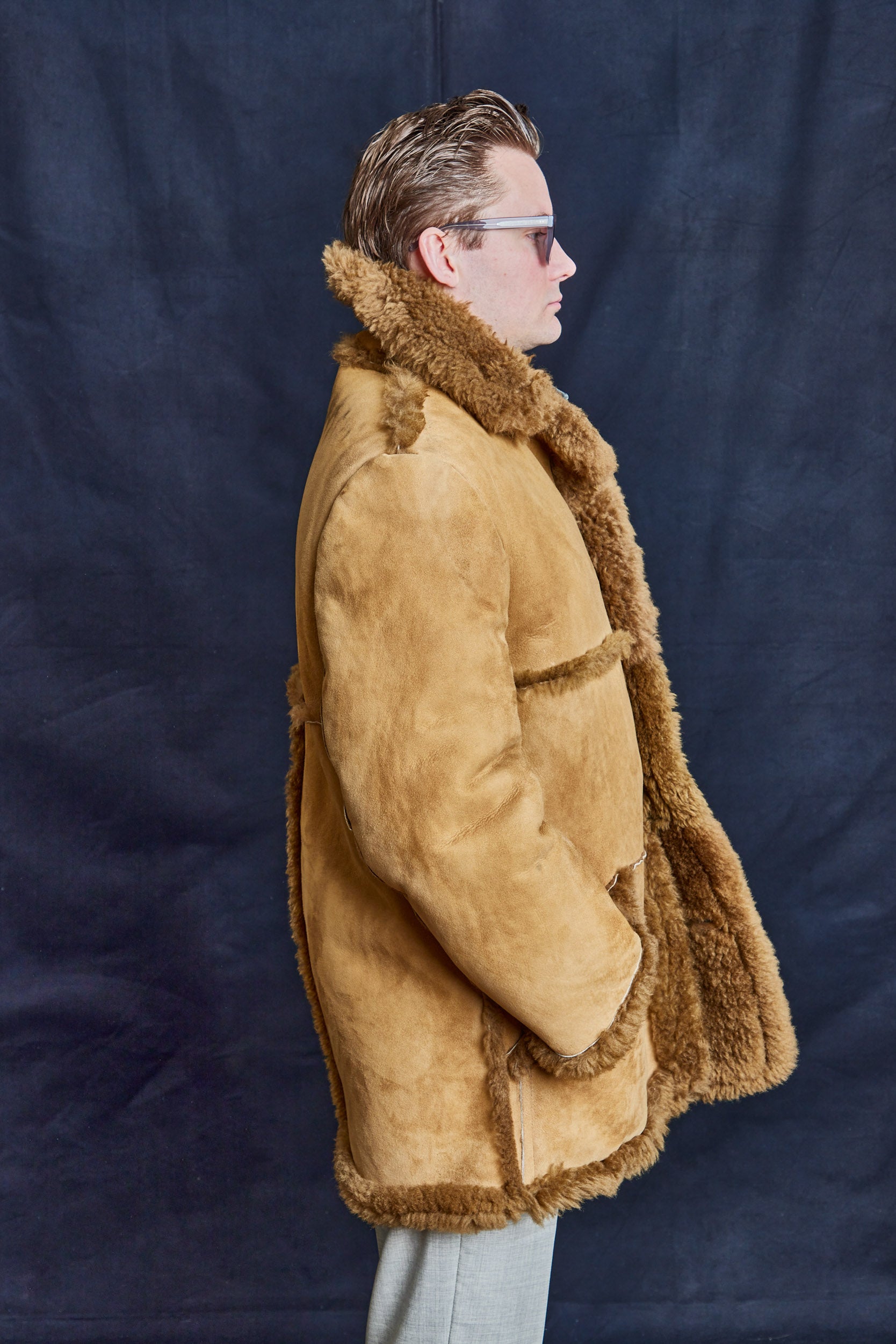 Vintage Caramel Sheepskin Jacket