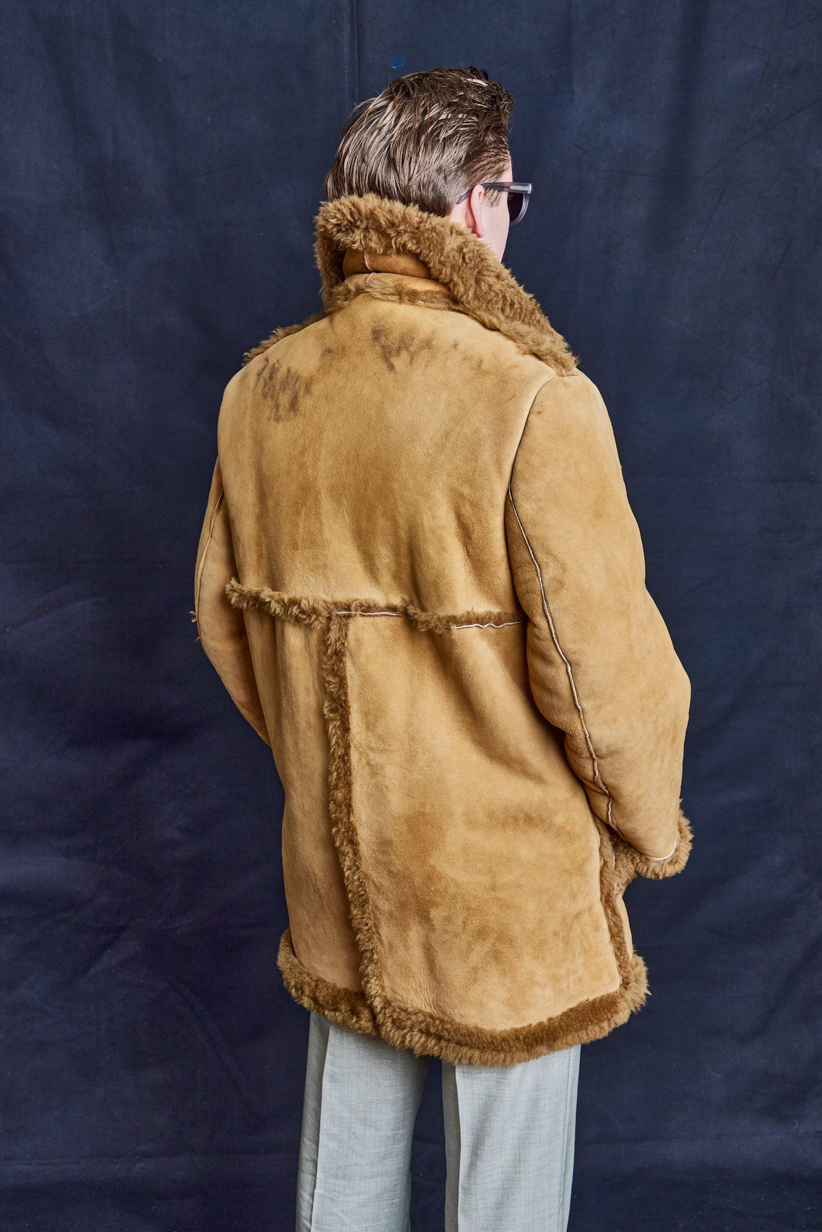 Vintage Caramel Sheepskin Jacket