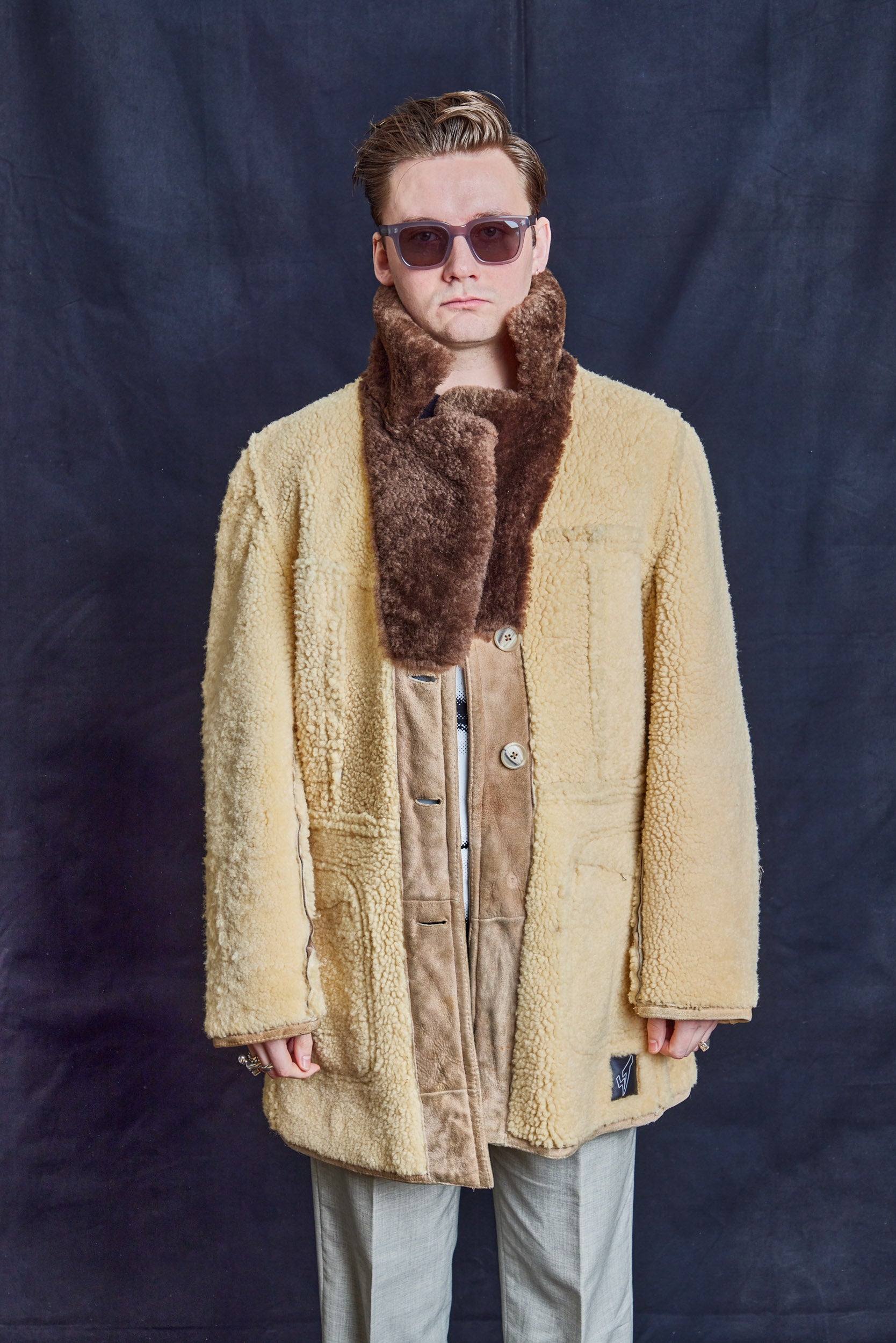 Vintage Multicolour Sheepskin Coat