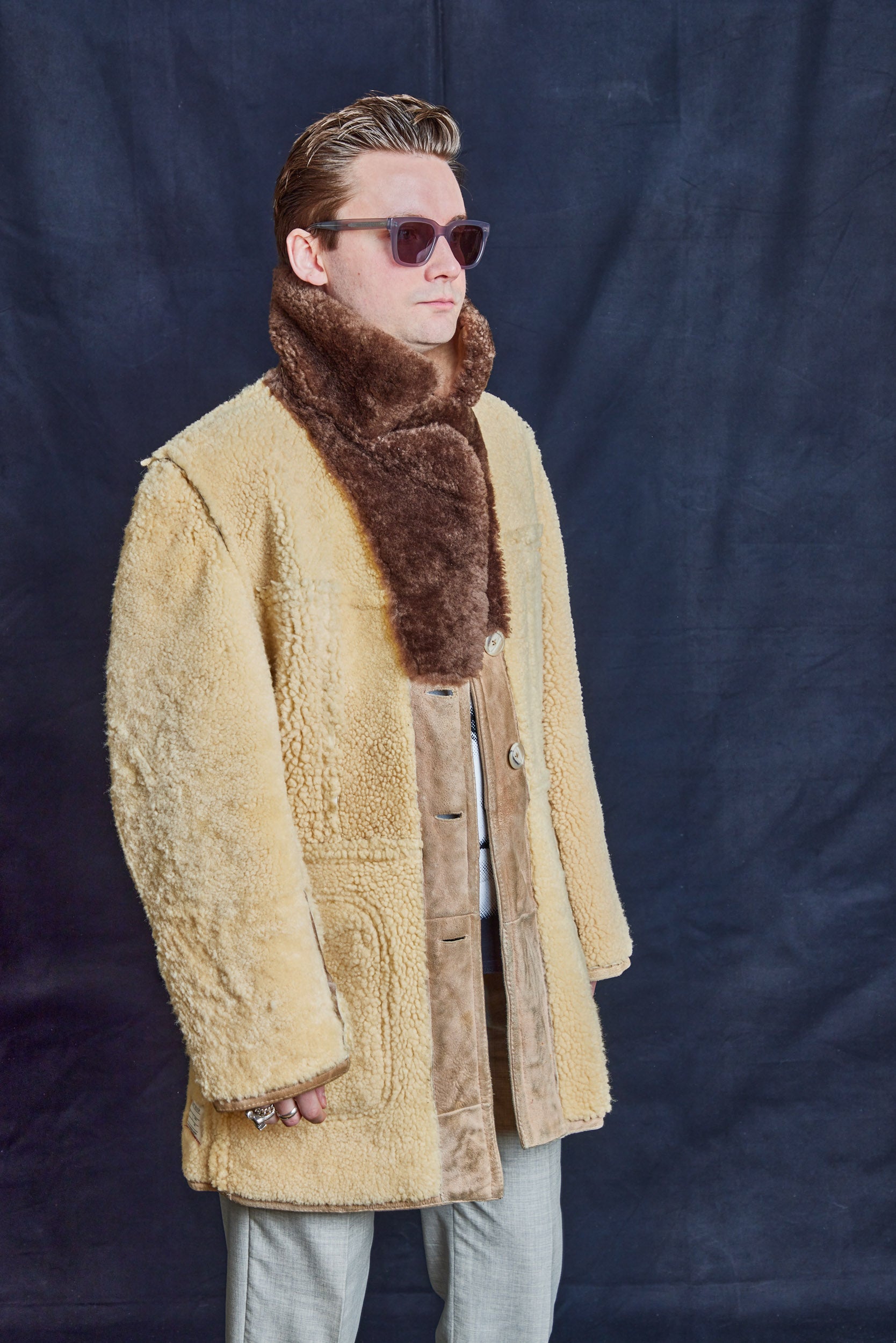 Vintage Multicolour Sheepskin Coat