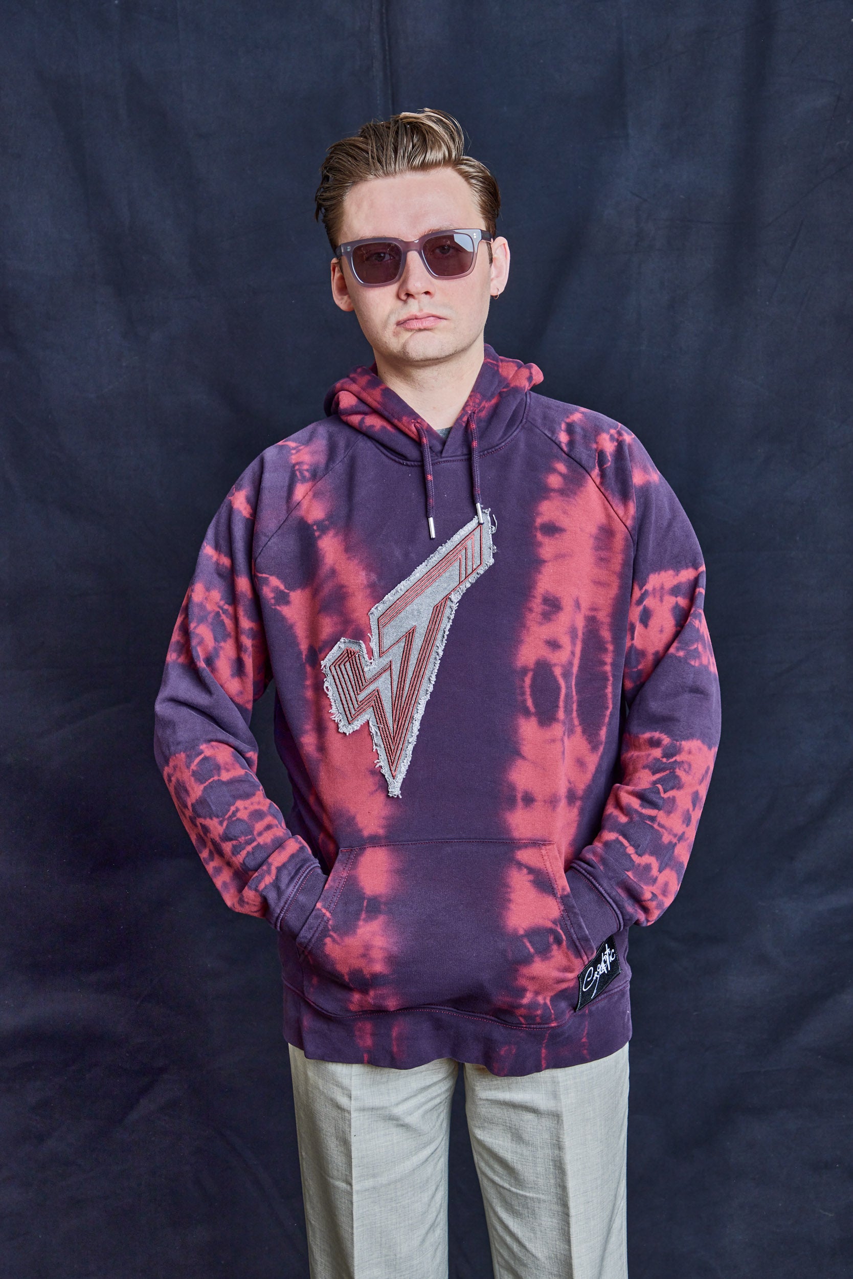 Erratic Skateboards x ST Tie-Dye Logo Hoodie