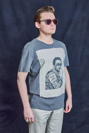 John Lennon "Peace" Patch Tee in Grey