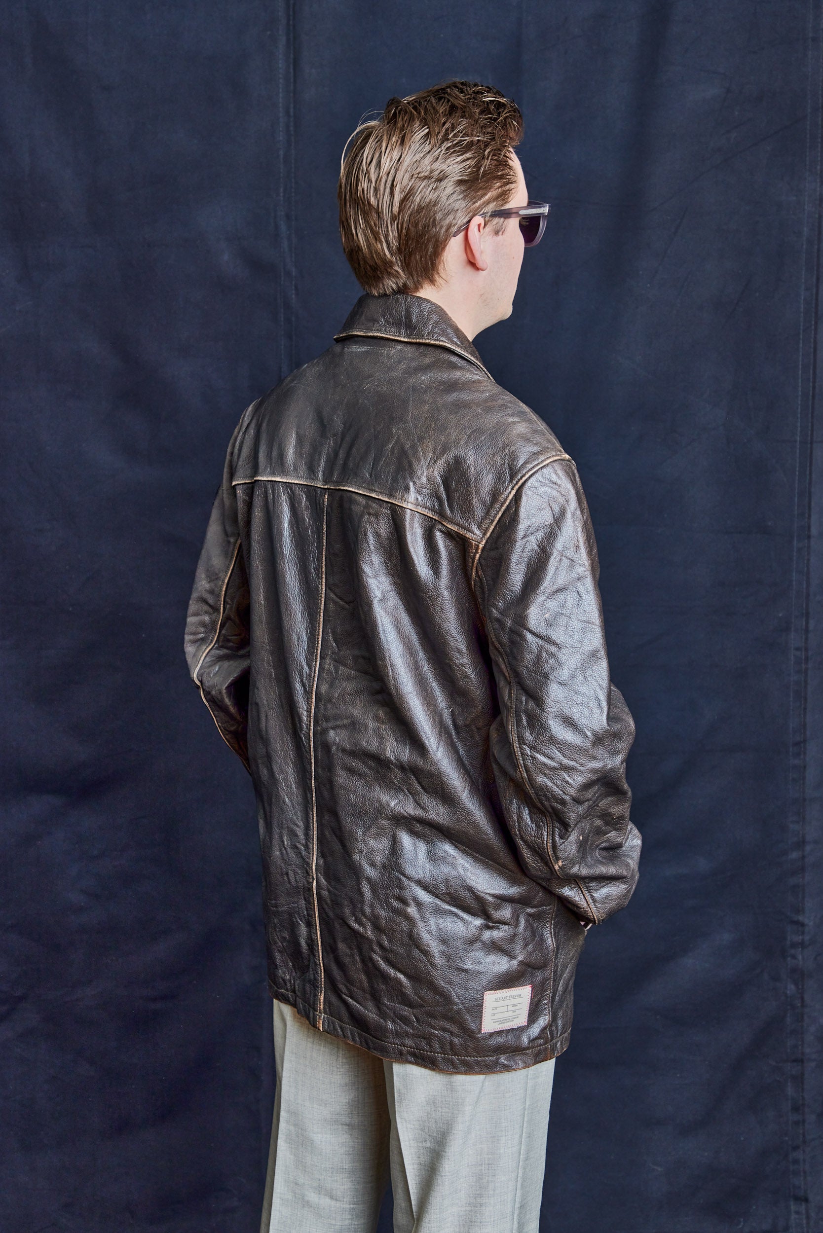 Vintage Varsity Leather Coat