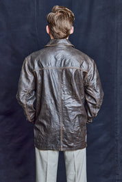 Vintage Varsity Leather Coat