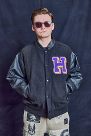 Vintage varsity leather jacket