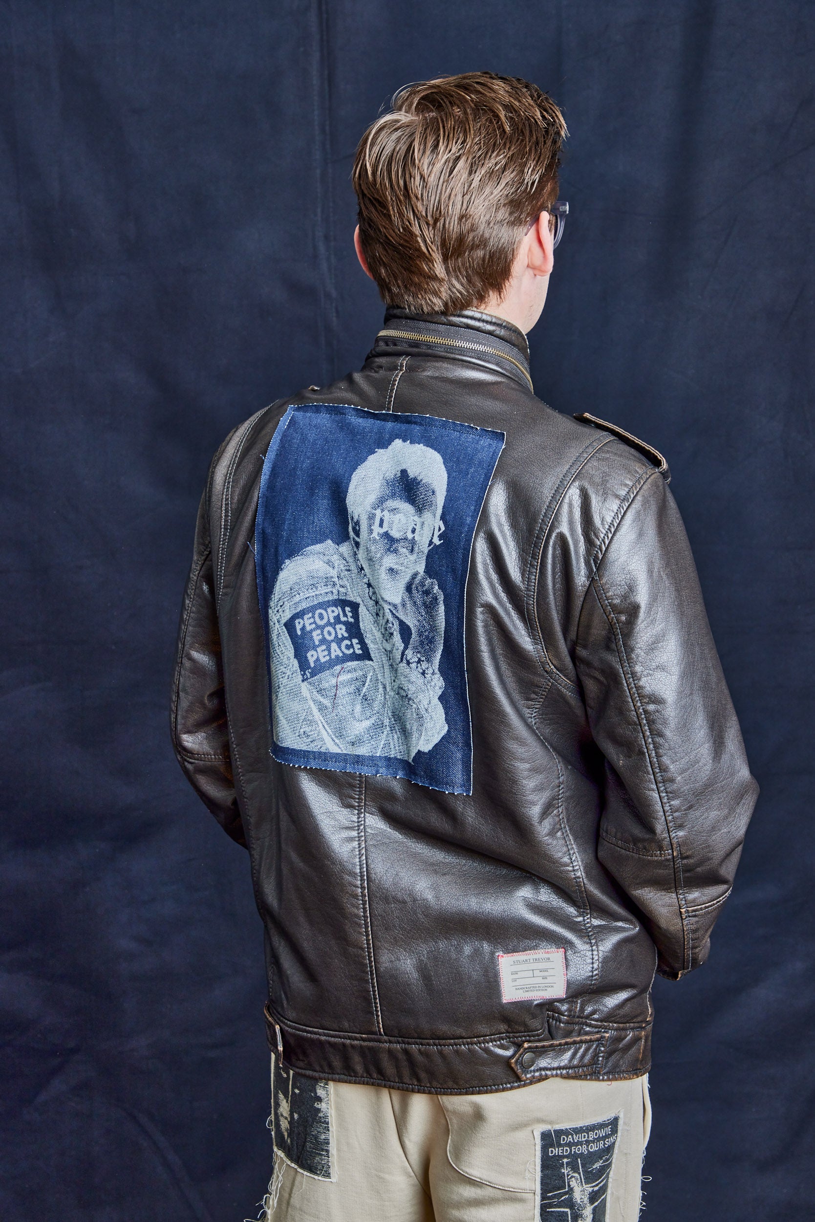 Vintage 'Peace' Leather Jacket