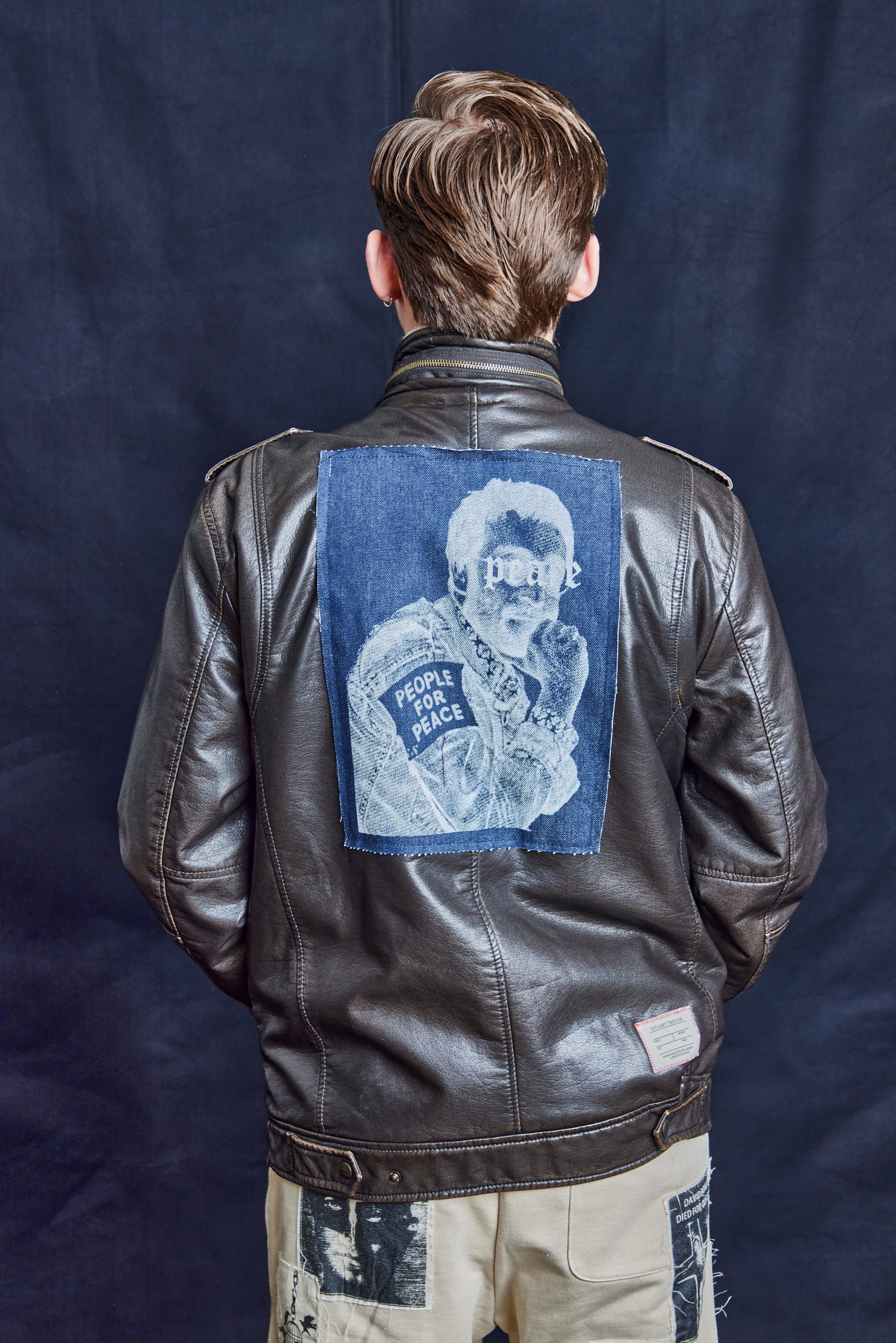 Vintage 'Peace' Leather Jacket