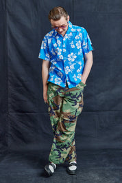 Lei Blue Hawaiian Shirt