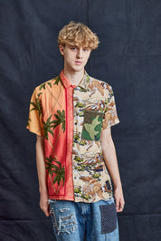 50/50 Hawaiian Shirt - Camo Palms