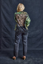 Party Back Shirt - Black Art-Deco Sequin - Long Sleeve Camo