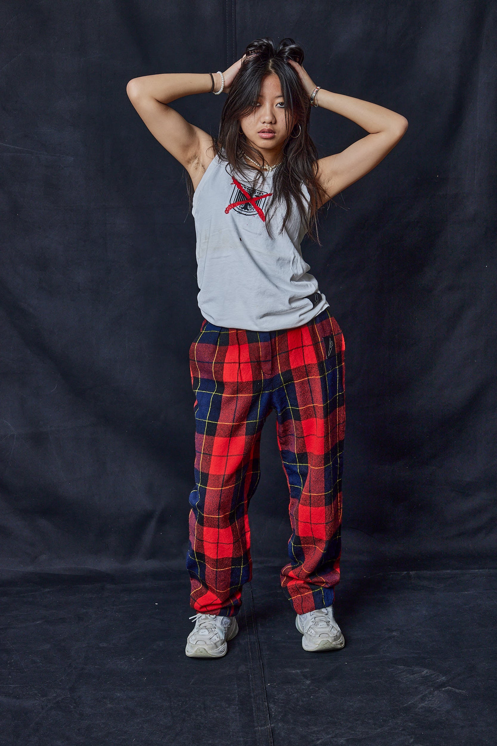 Red Tartan Wool Pants