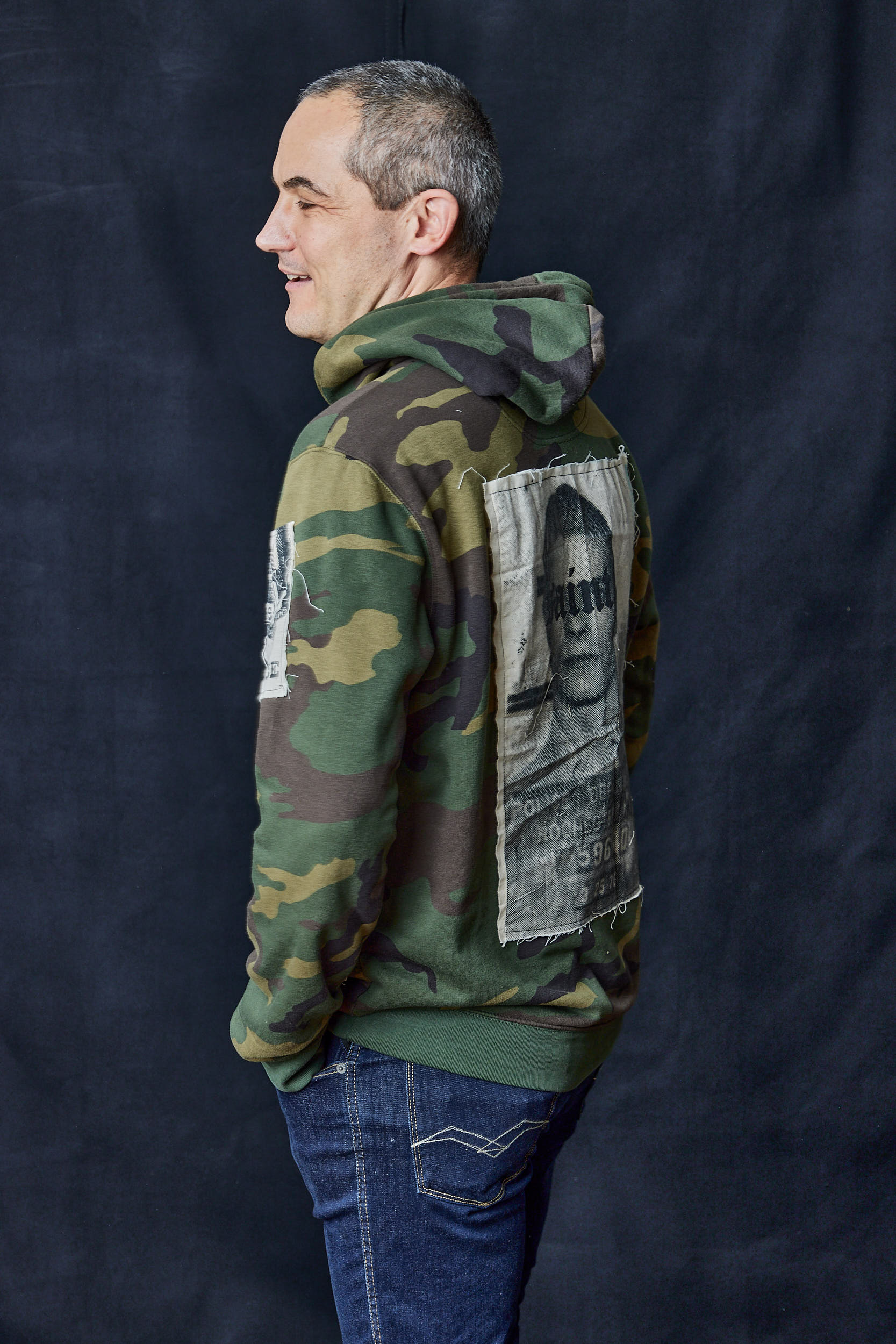 Patched Camouflage Hoodie