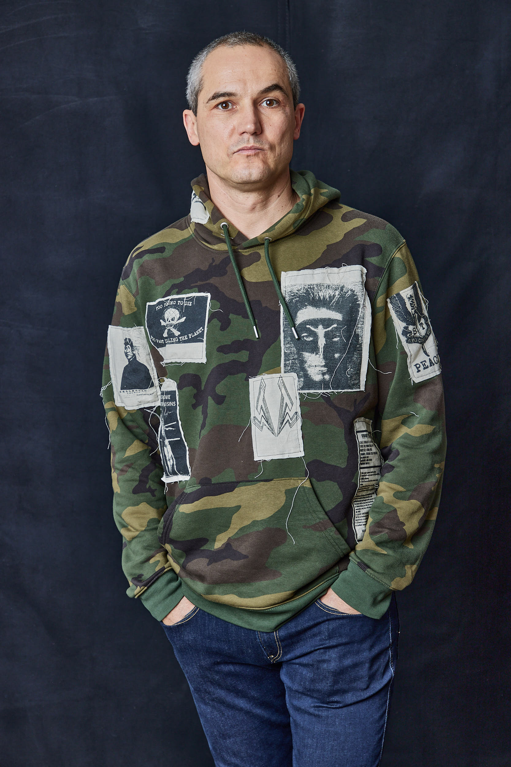 Patched Camouflage Hoodie