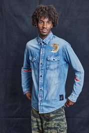 Tiger Style Denim Shirt