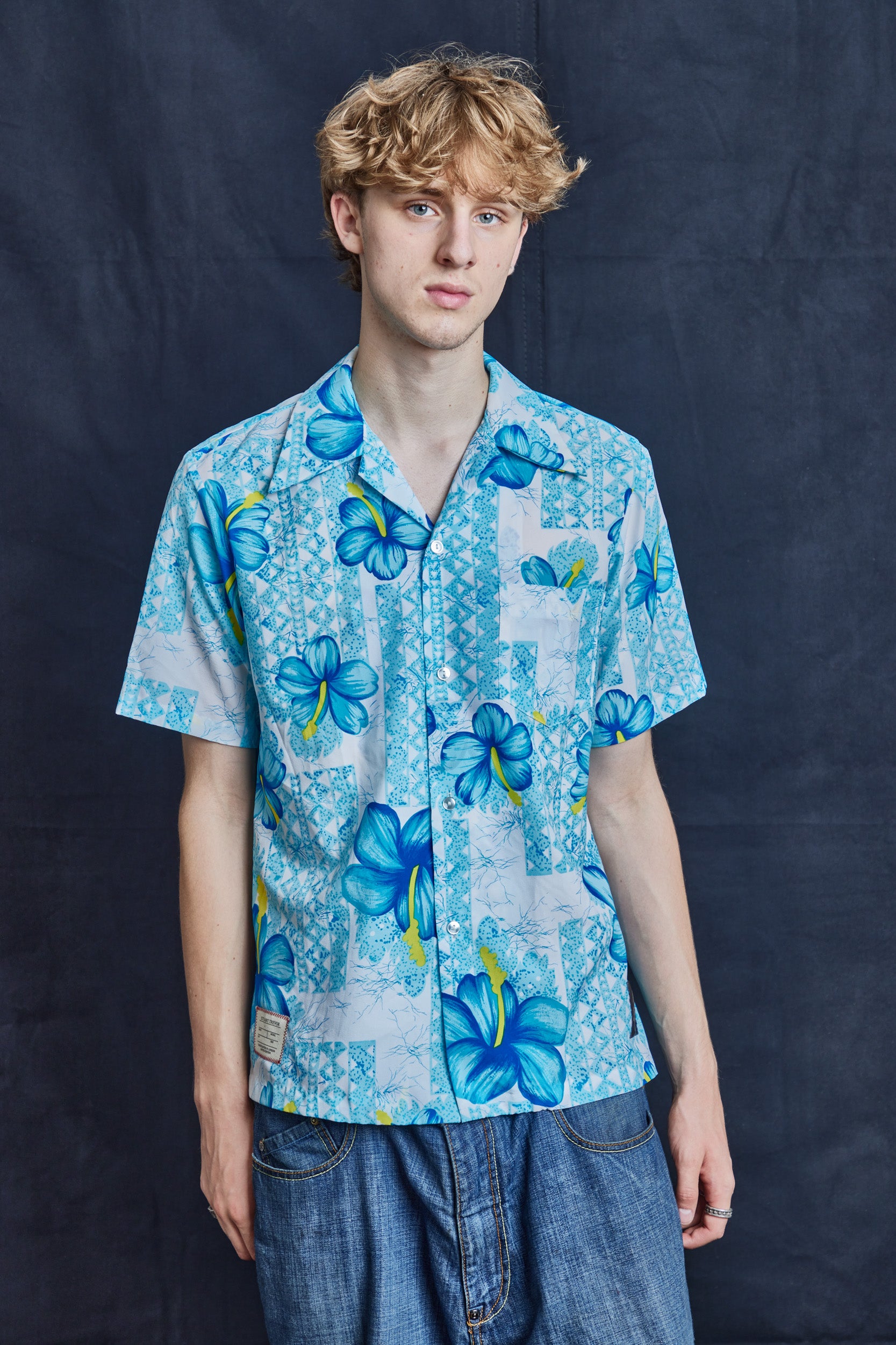 Blue Hibiscus Hawaiian Shirt