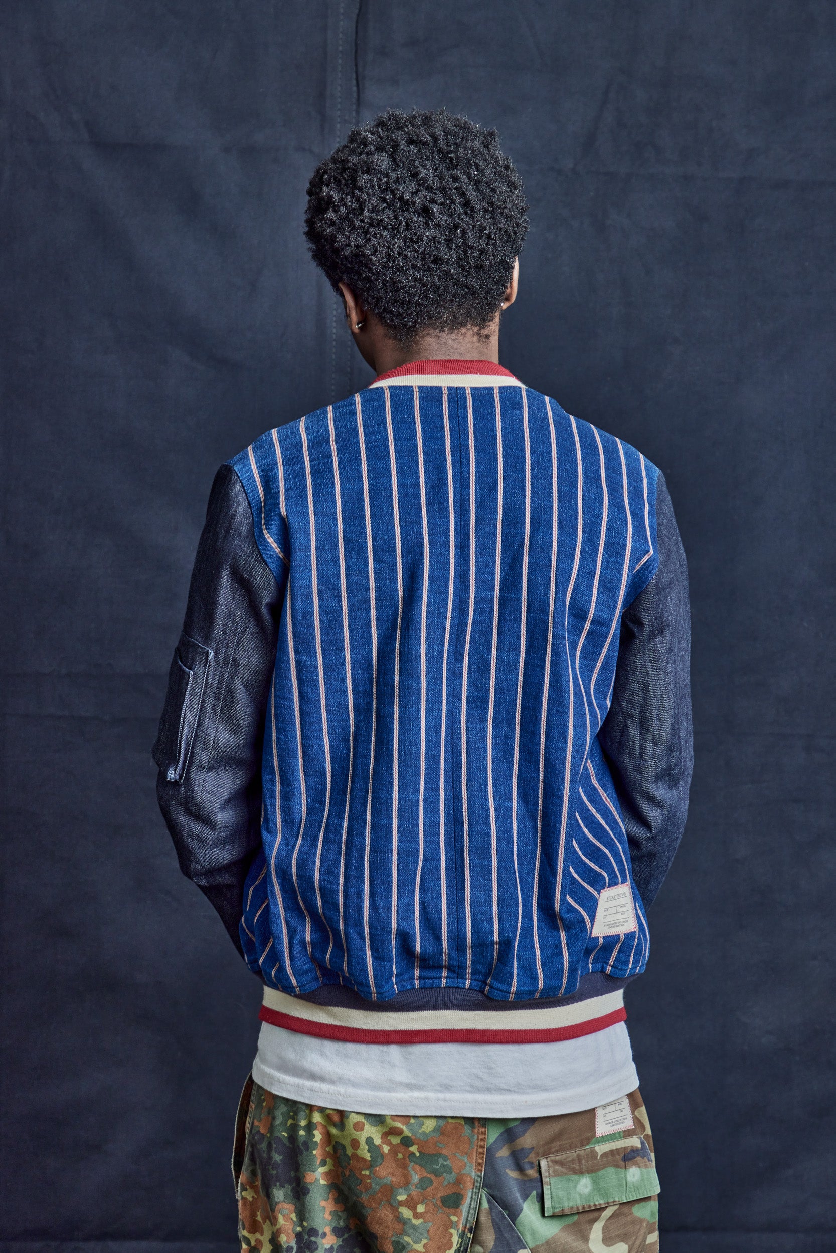 IMMORTAL Pinstripe Varsity Bomber