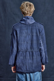 IMMORTAL Windowpane Check woollen Parka