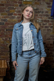 Anarchy Vintage Shoulder Studded Denim Dacket