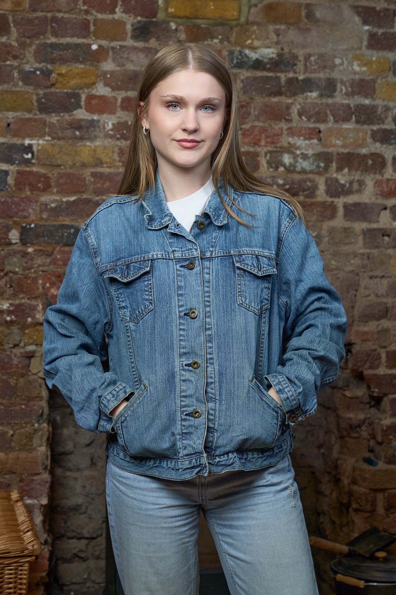Anarchy Denim Jacket - Vintage Oversized Denim Jacket