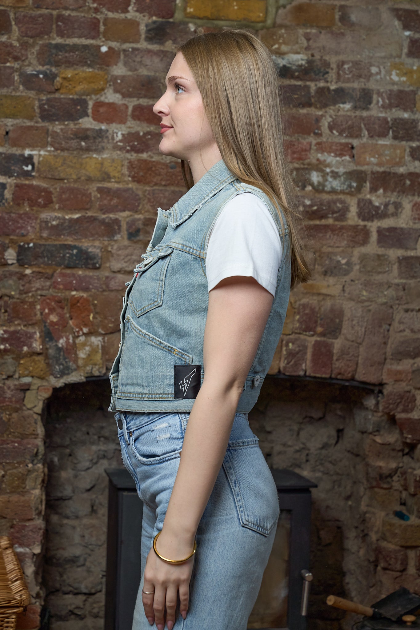 Anarchy Denim Gilet - Vintage Levi’s Cropped Denim Gilet