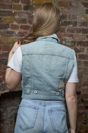 Anarchy Denim Gilet - Vintage Levi’s Cropped Denim Gilet