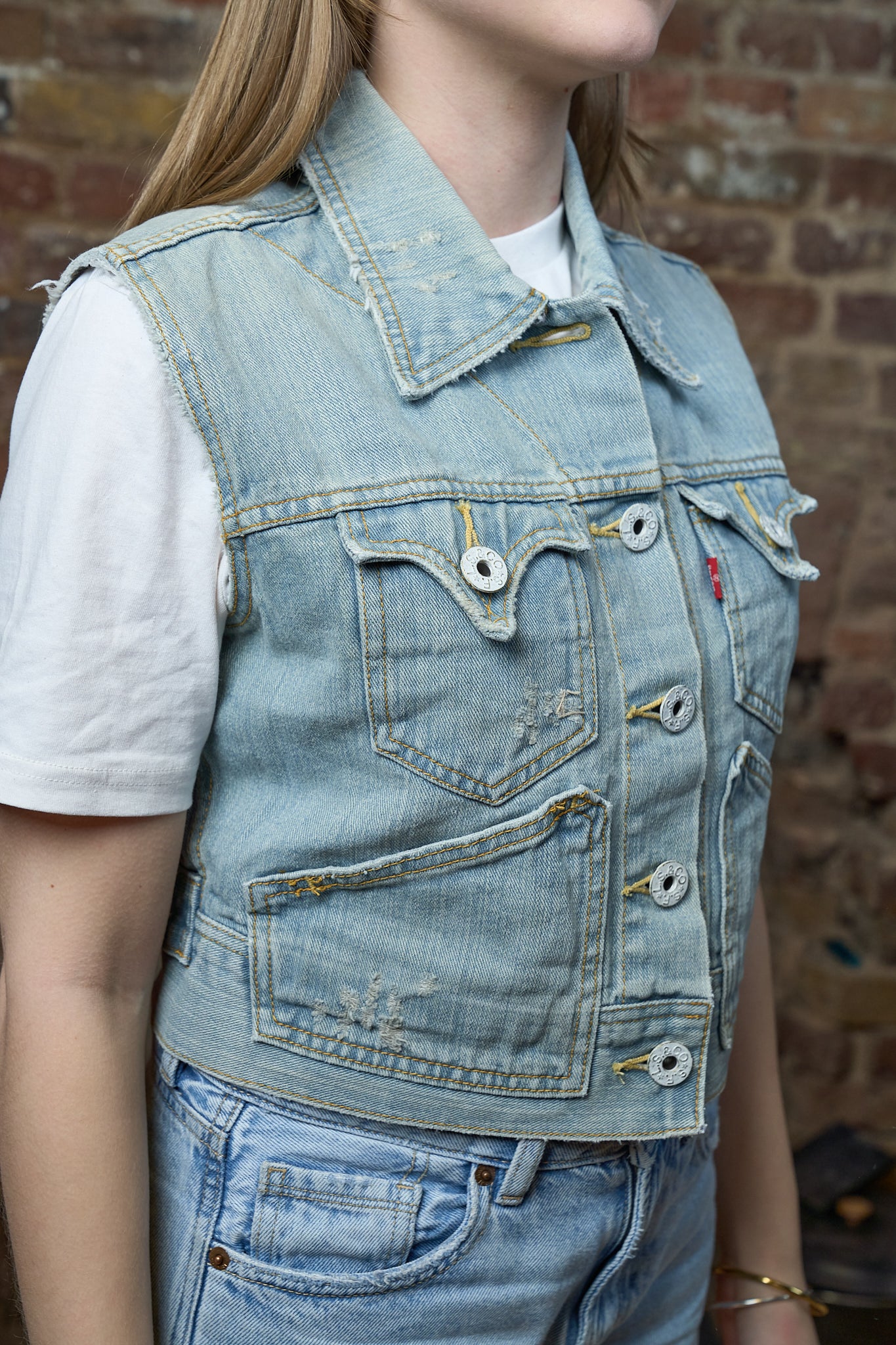 Anarchy Denim Gilet - Vintage Levi’s Cropped Denim Gilet
