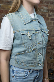 Anarchy Denim Gilet - Vintage Levi’s Cropped Denim Gilet