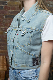 Anarchy Denim Gilet - Vintage Levi’s Cropped Denim Gilet