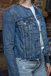 Anarchy Denim Jacket - Vintage Levi’s Cropped Denim Jacket