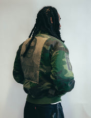 MA 1 Patched Bomber in Green Camo