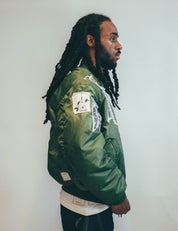 MA 1 Patched Bomber in Green