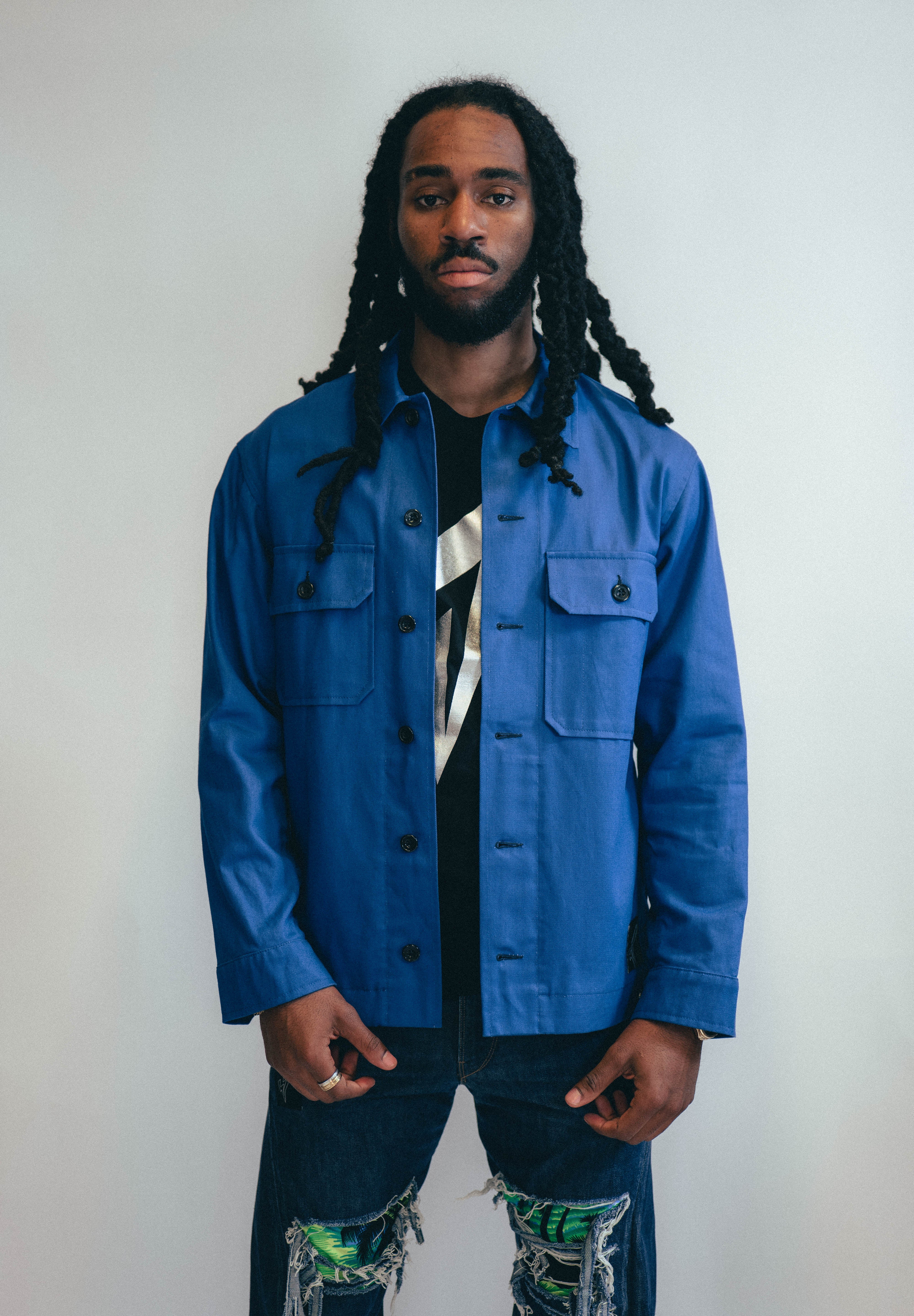 Cotton Workshirt in Blue French