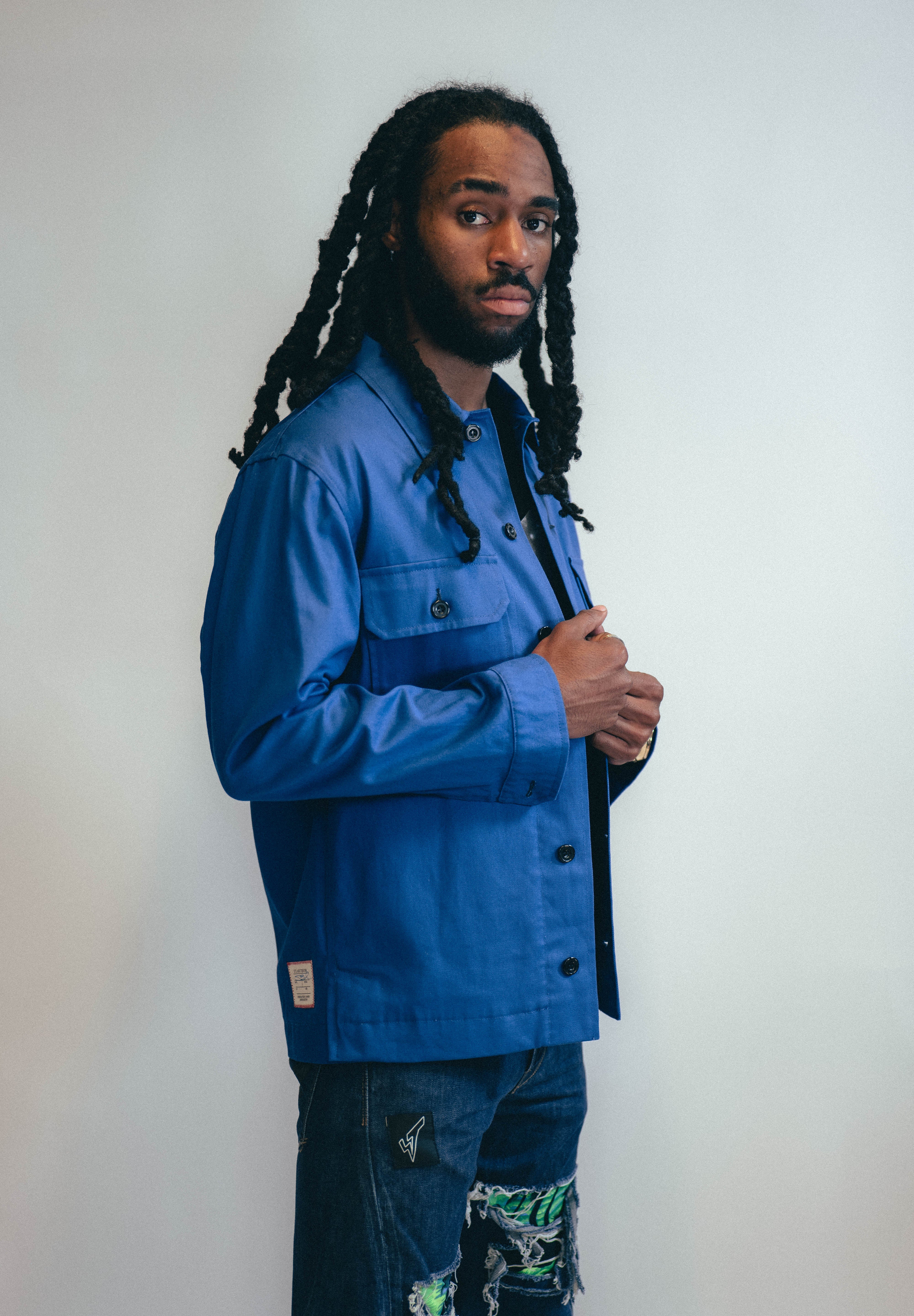 Cotton Workshirt in Blue French