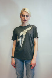 Silver ST Logo T-Shirt in Grey