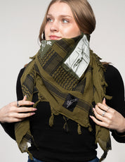 The Riot Green Patched Scarf