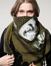 The Riot Green Patched Scarf