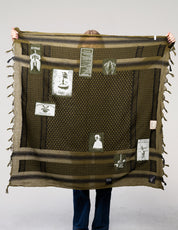 The Riot Green Patched Scarf