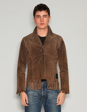 Dark Suede Tassel Cowboy Jacket