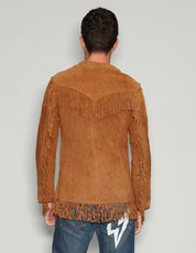 Brown Suede Tassel Cowboy Jacket
